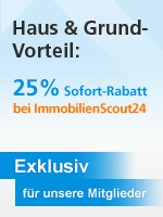 Haus und Grund Vorteil: 25% bei ImmobilienScout24.de